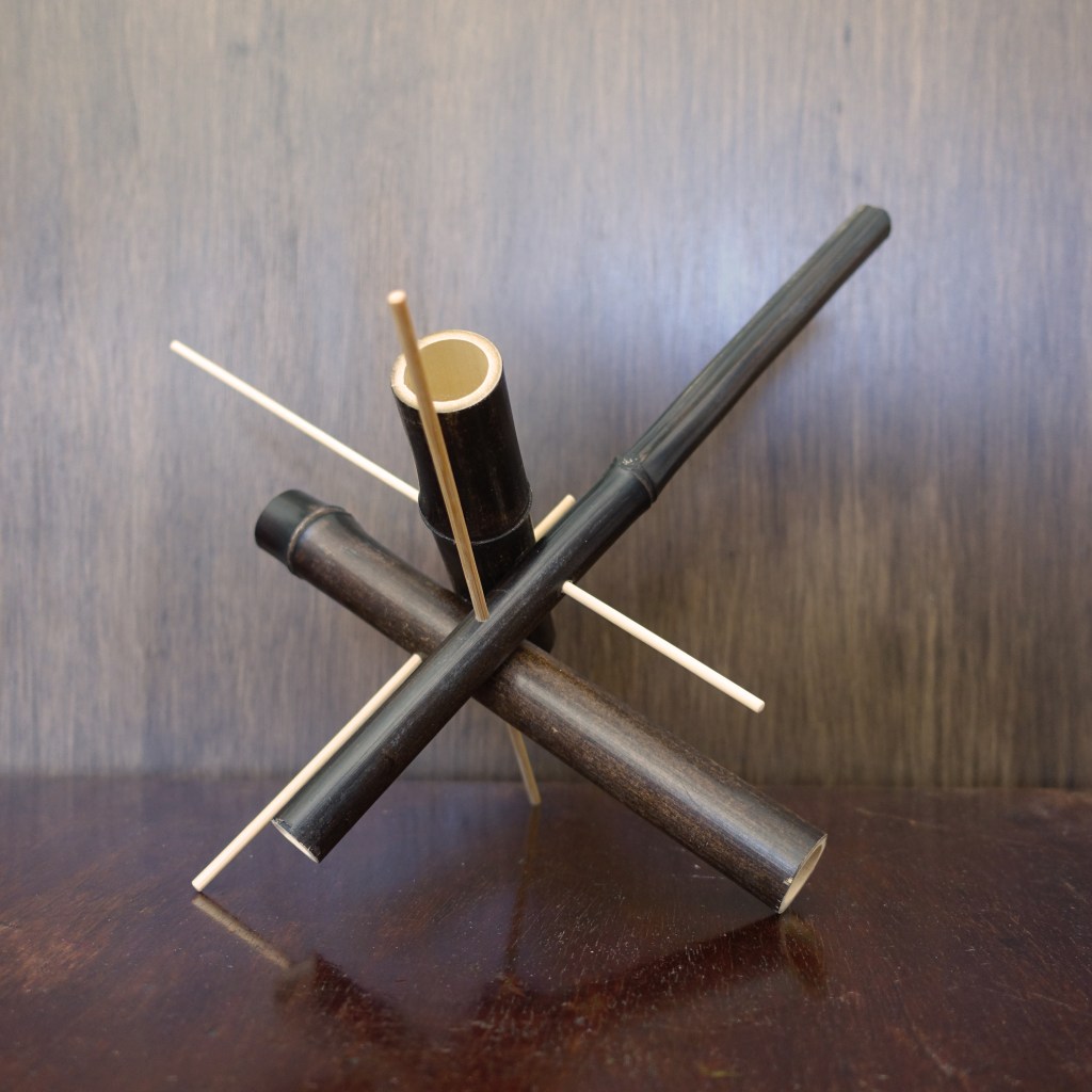 Sculpture 40 - bambou - L 28 x P 28 x H 28 cm